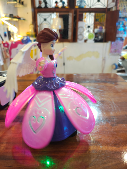 Barbie doll with 360° rounding light and music