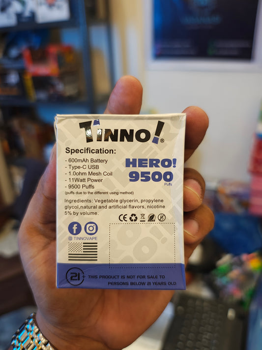 Tinni 9500 vape (GRAPE KING) FLAVOUR