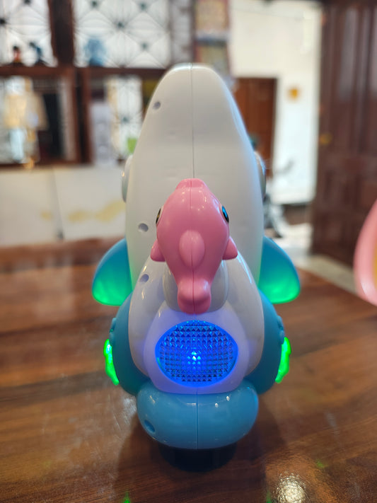 Moving MOM & BABY DOLPHIN BLOWING BALL