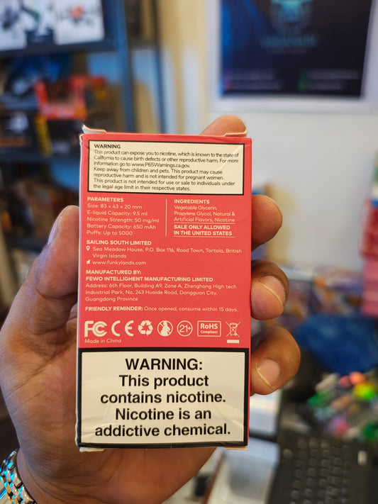 Funky land CI5000 vape (straberry ice) flavour