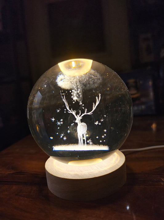 3d crystal night lamp big size