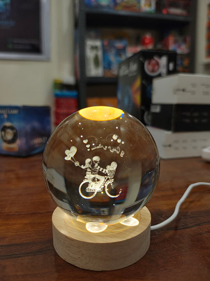 3D CRYSTAL BALL NIGHT LAMP MEDIUM SIZE