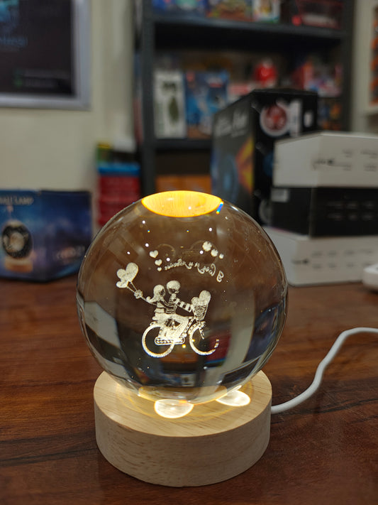 3D CRYSTAL BALL NIGHT LAMP MEDIUM SIZE