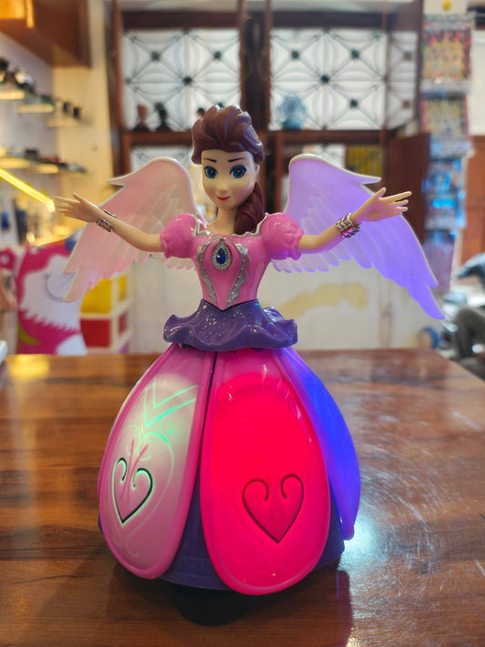 Barbie doll with 360° rounding light and music