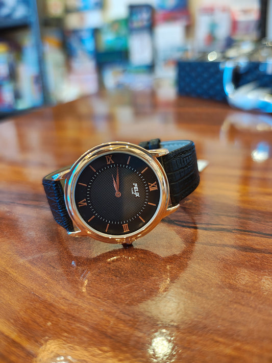 FELIX LEATHER SMART WATCH BRONZE & BLACK DIAL COMBINATION