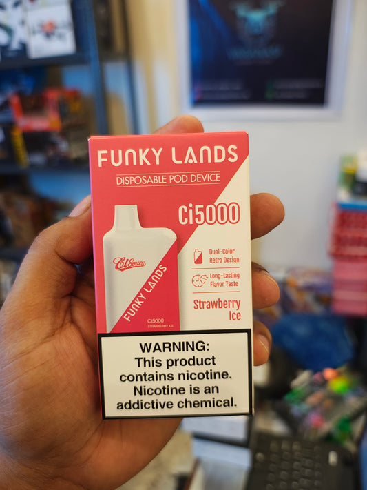 Funky land CI5000 vape (straberry ice) flavour